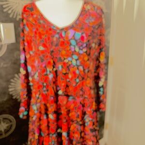 Vibrant Multicolor Long Sleeve Dress